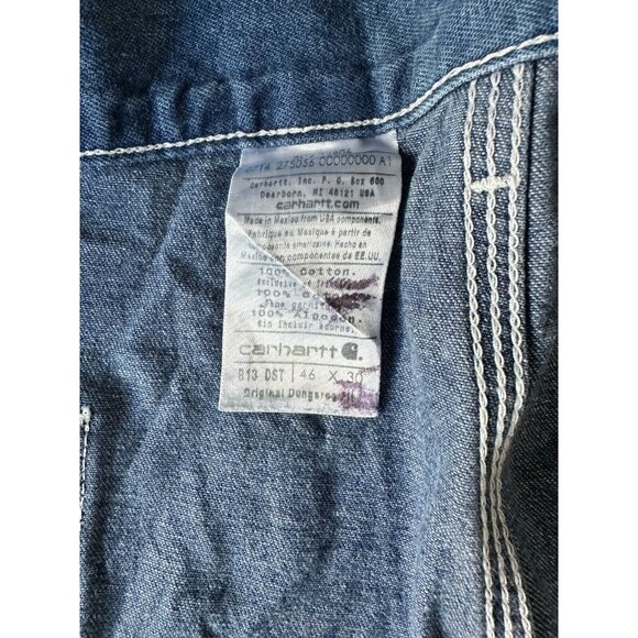 Carhartt 90s Men’s Size 46x30 Carpenter‎ Workwear Denim Jeans Pants Blue - Picture 8 of 9